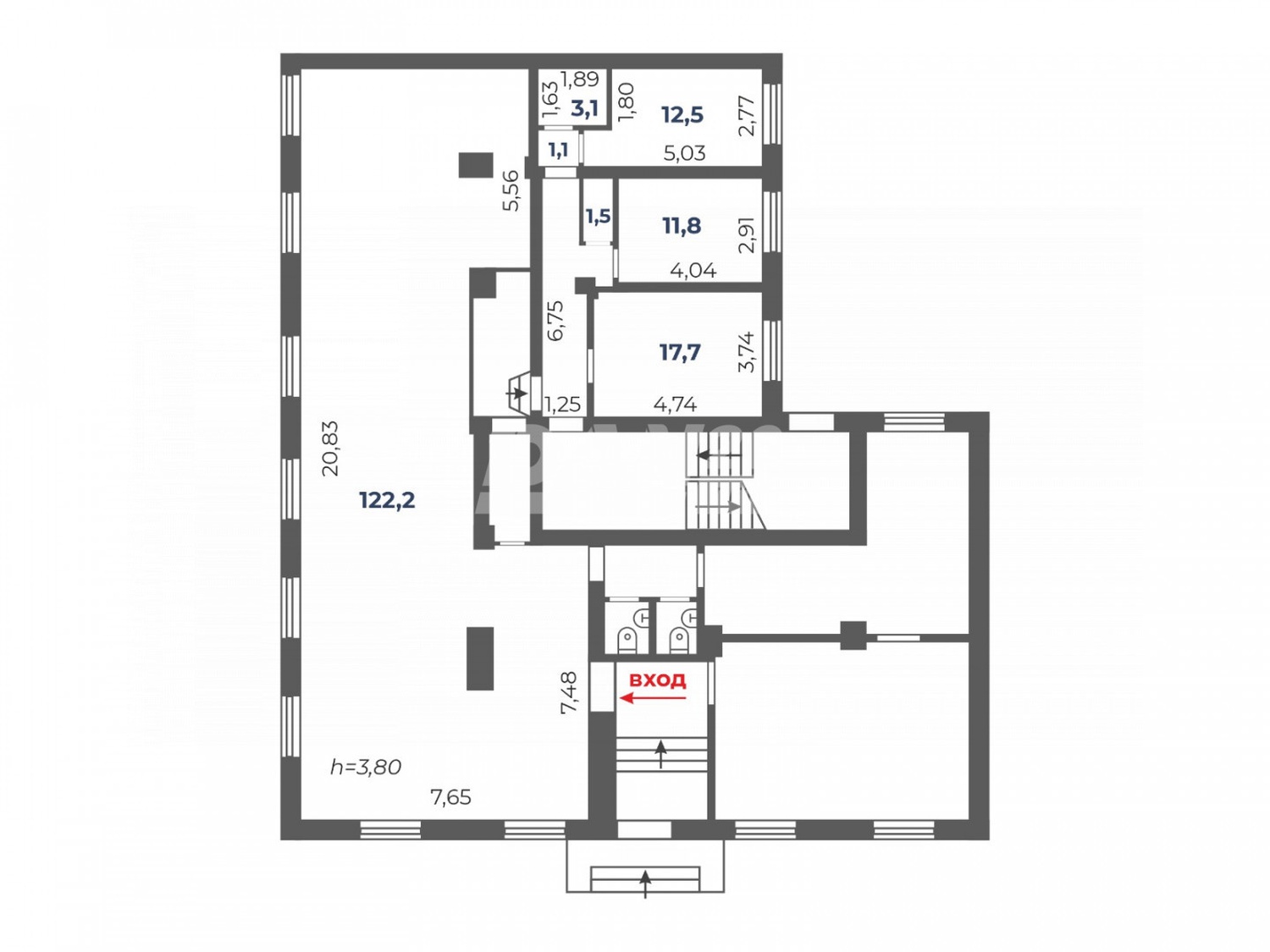 Торговое помещение 200 м²