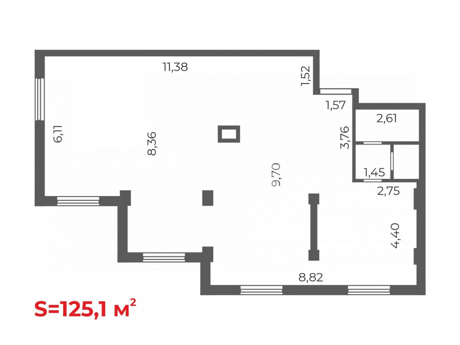 Офис 125,1 м²