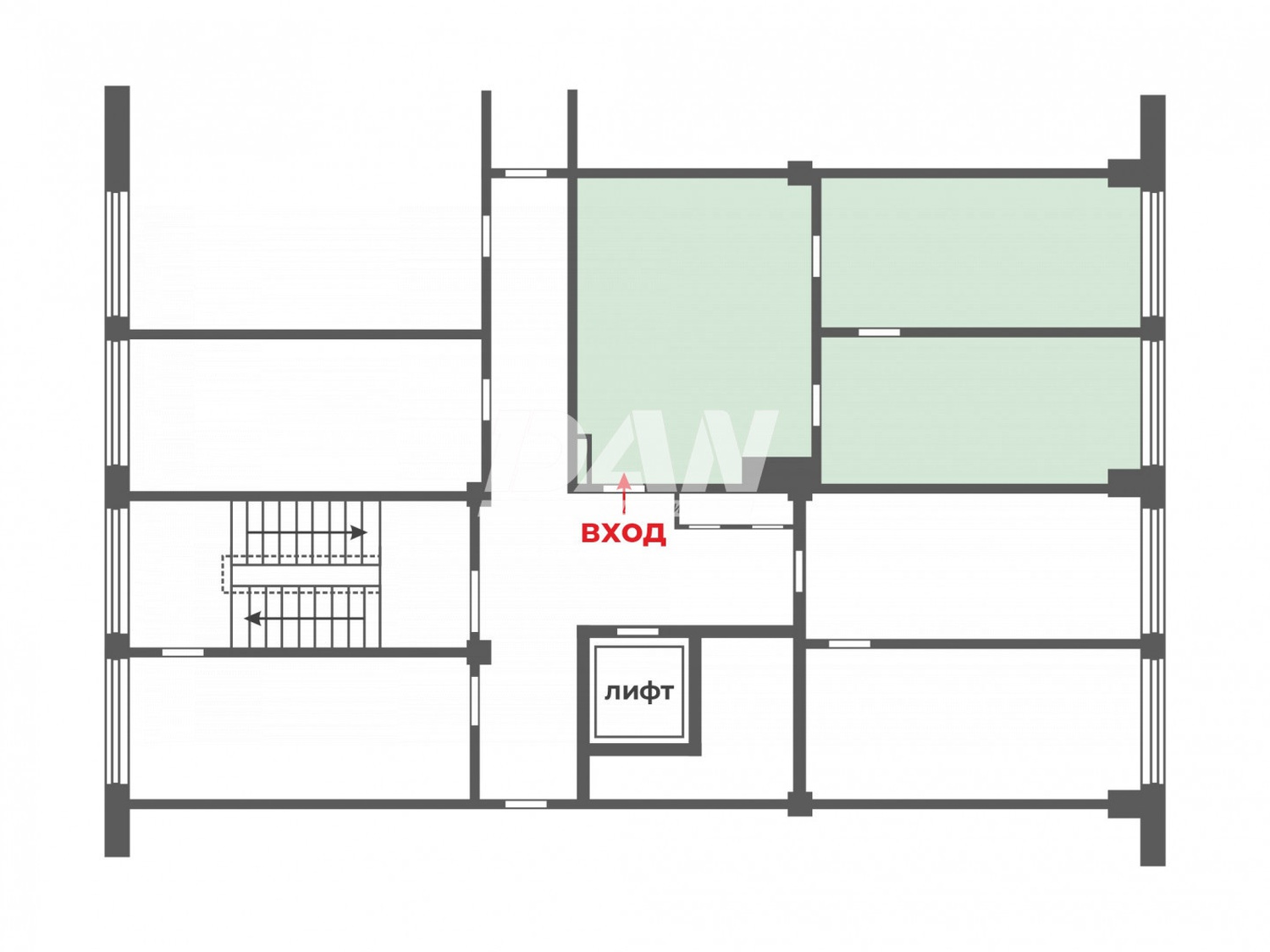 Офис 58,9 м²