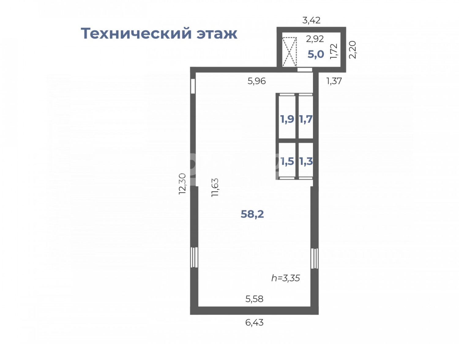 Помещение свободного назначения 1536,8 м²