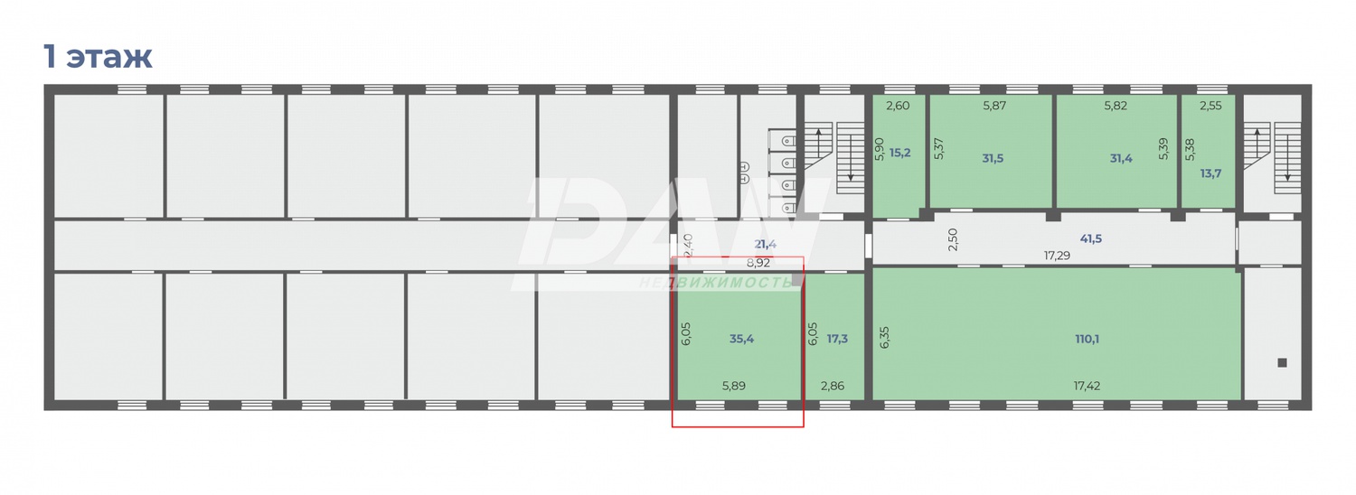 Офис 35,4 м²