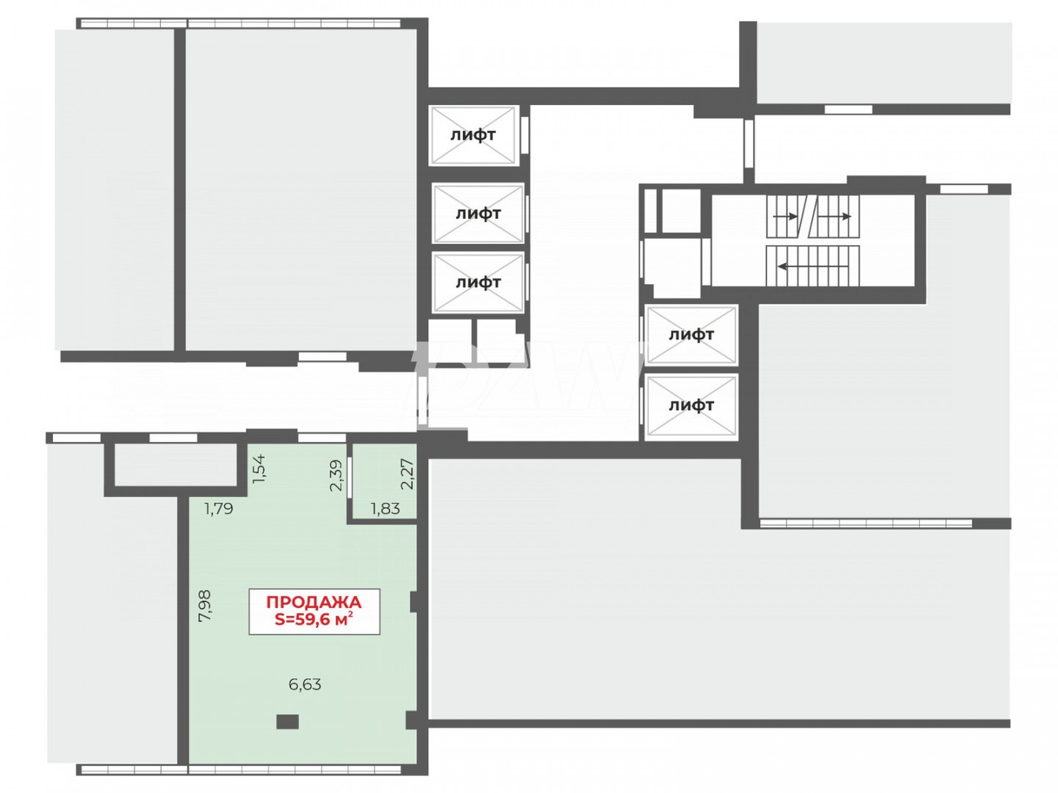 Помещение свободного назначения 59,6 м²