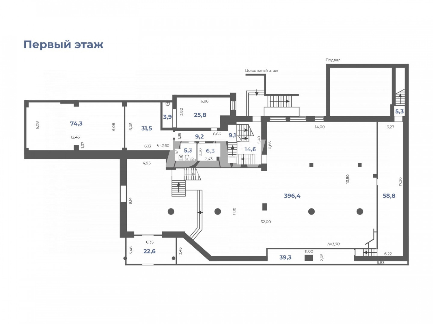 Помещение свободного назначения 1536,8 м²