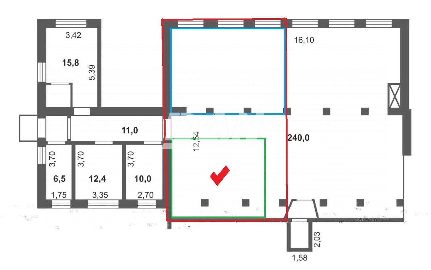 Торговое помещение 50 м²