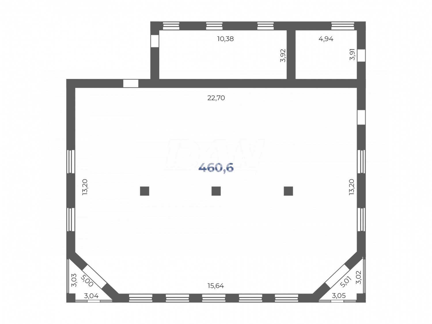 Торговая площадь 461 м²