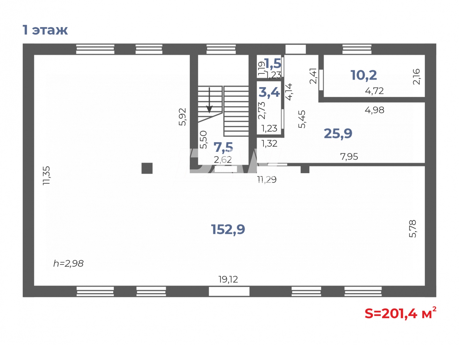 Помещение свободного назначения 619 м²