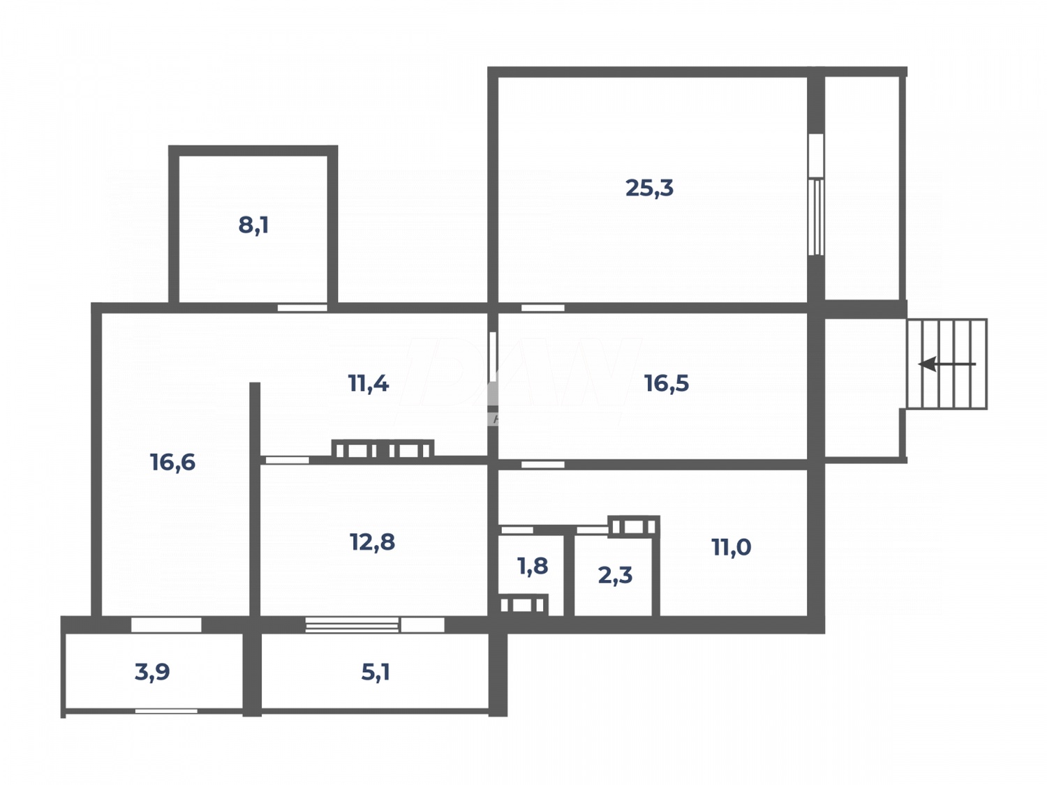 Торговая площадь 114,8 м²