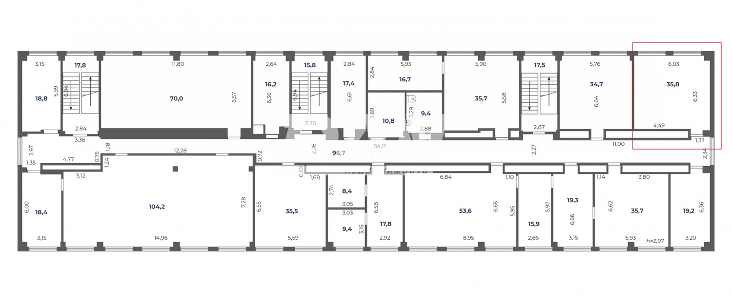Офис 35,8 м²