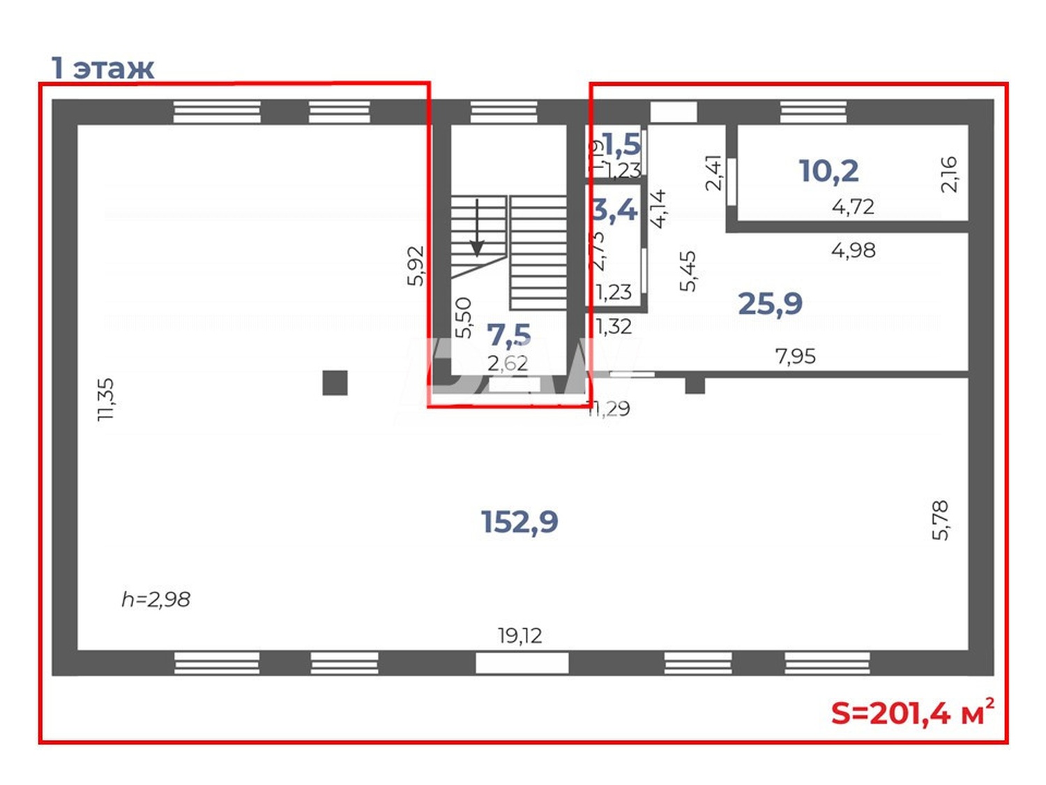 Торговое помещение 194 м²