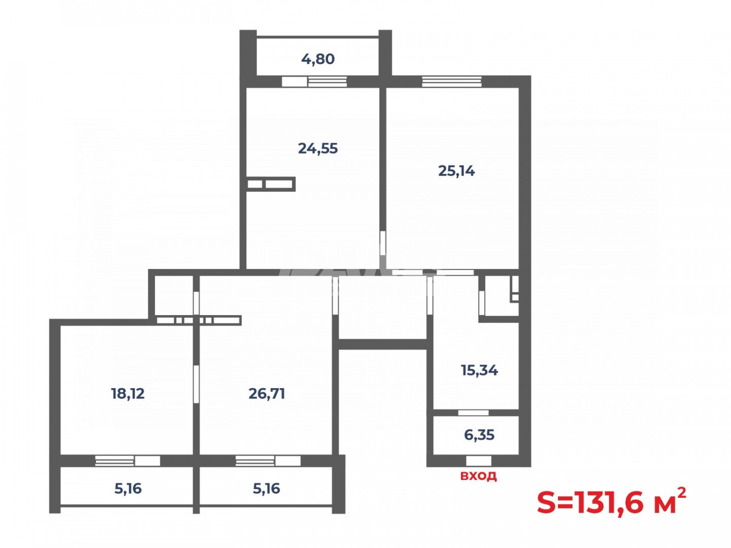 Офис 131,6 м²