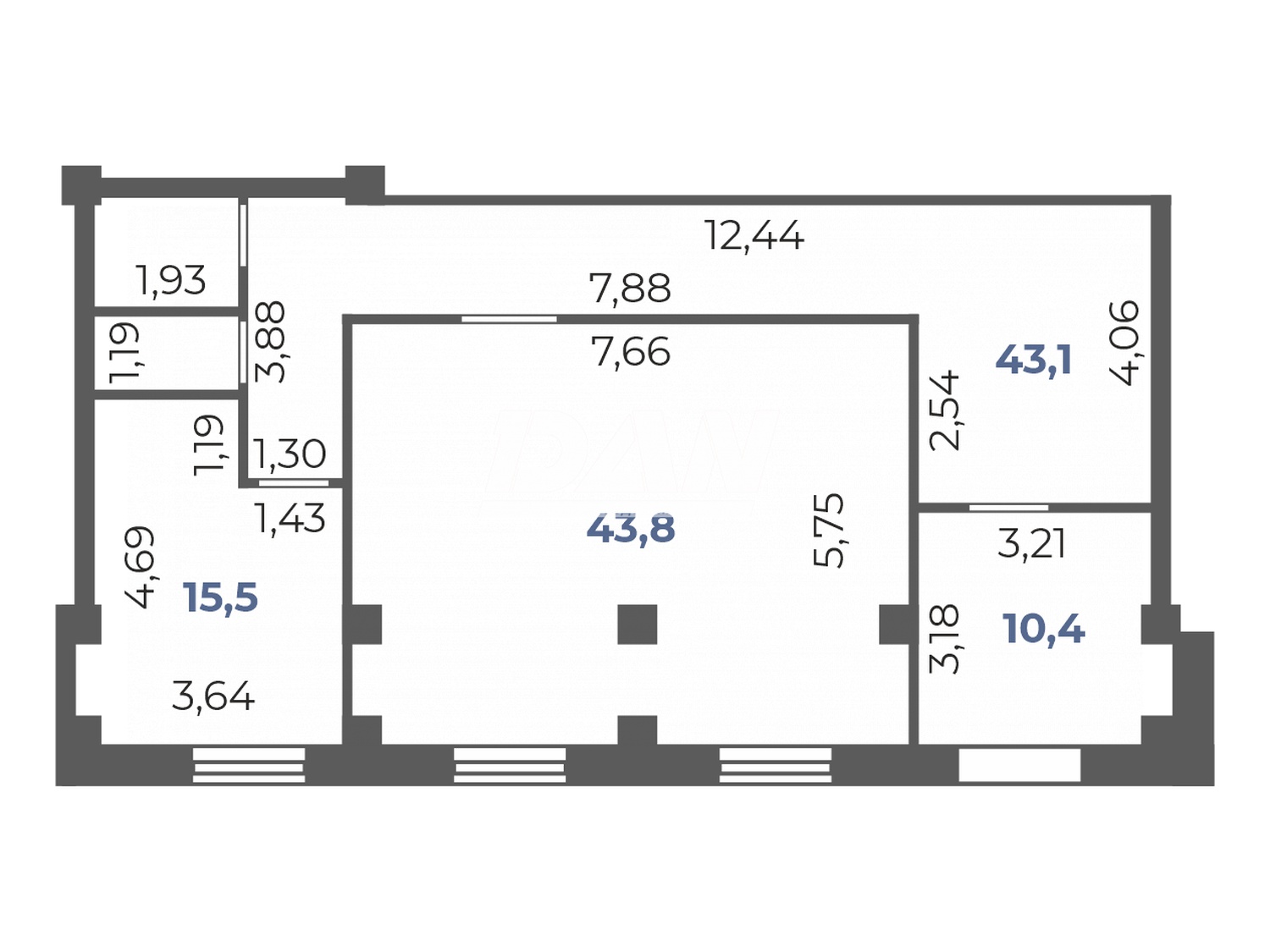 Помещение свободного назначения 95 м²