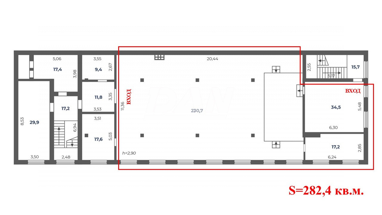 Производственное помещение 282,4 м²