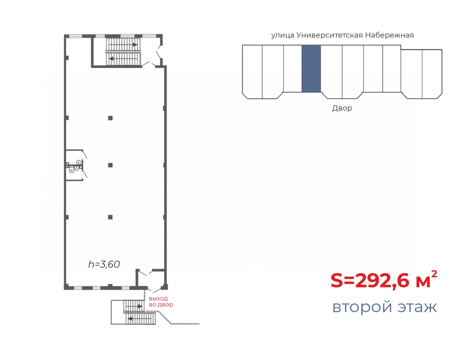 Торговая площадь 292,6 м²