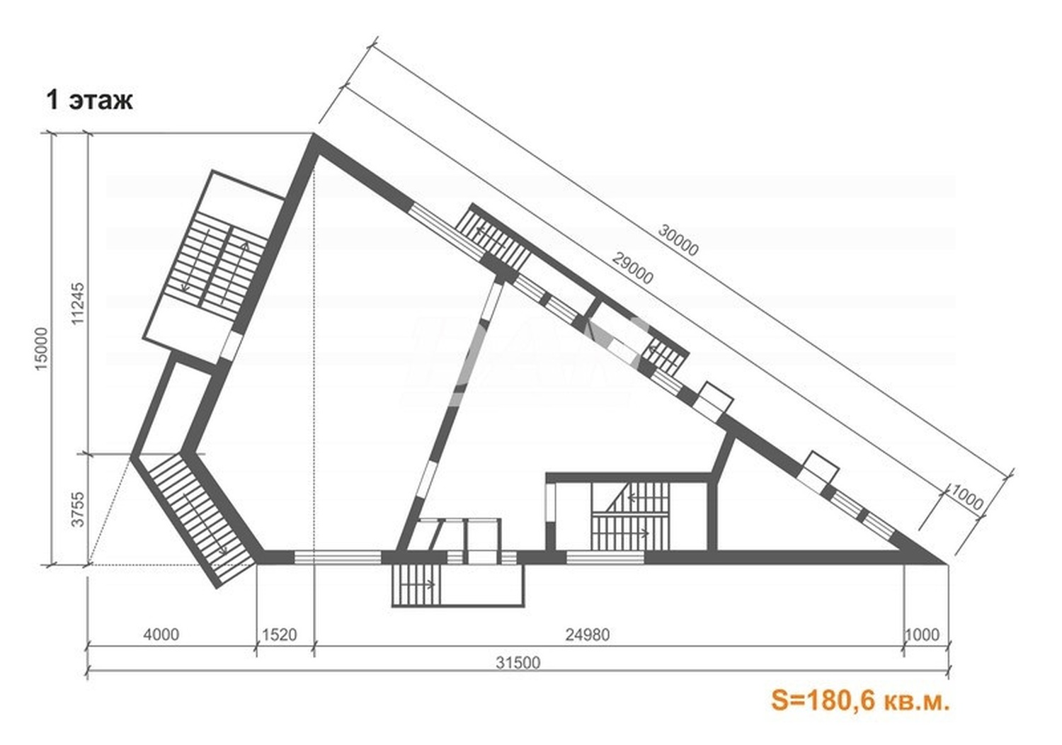 Торговая площадь 500 м²