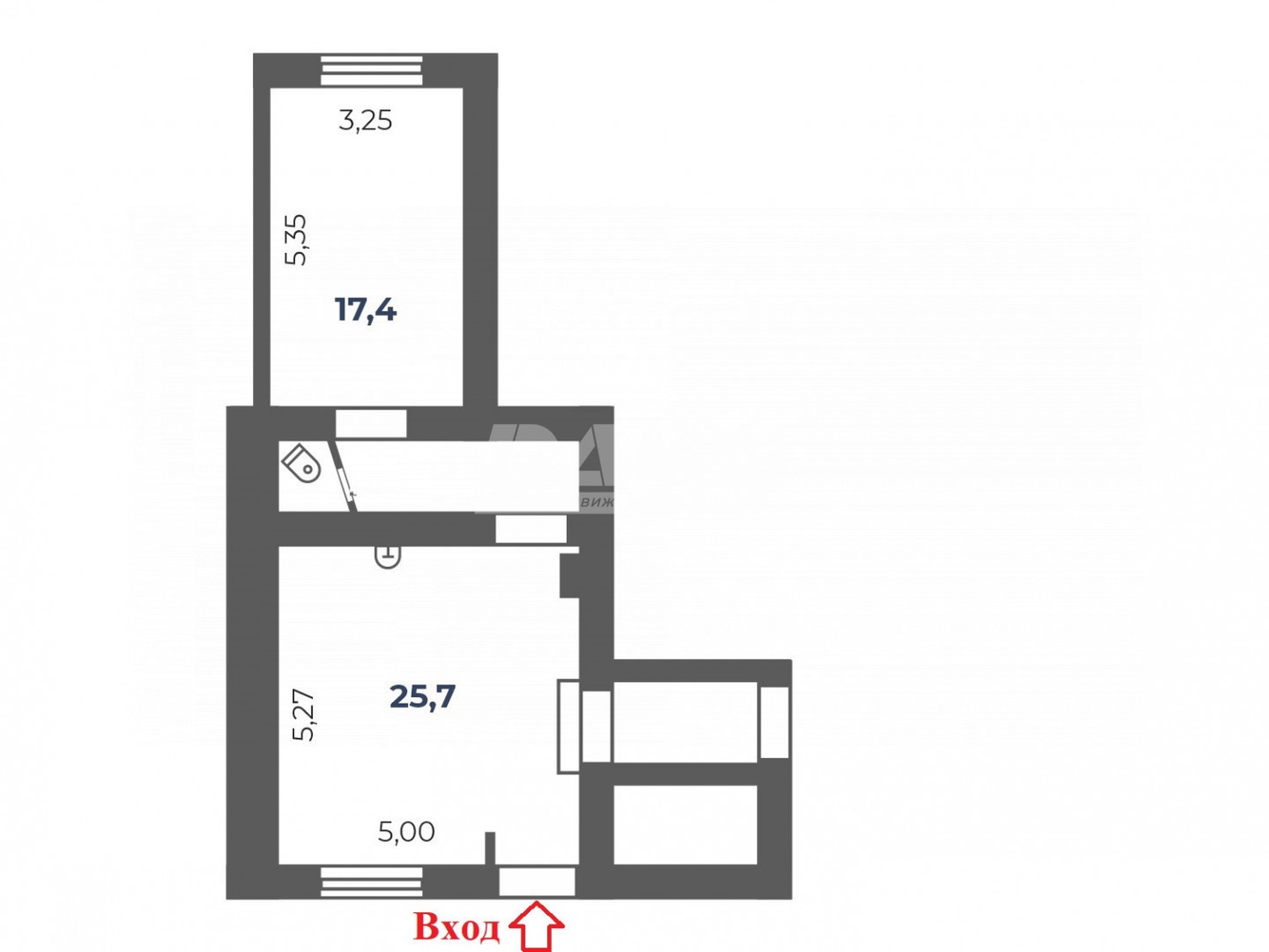Помещение свободного назначения 52,1 м²