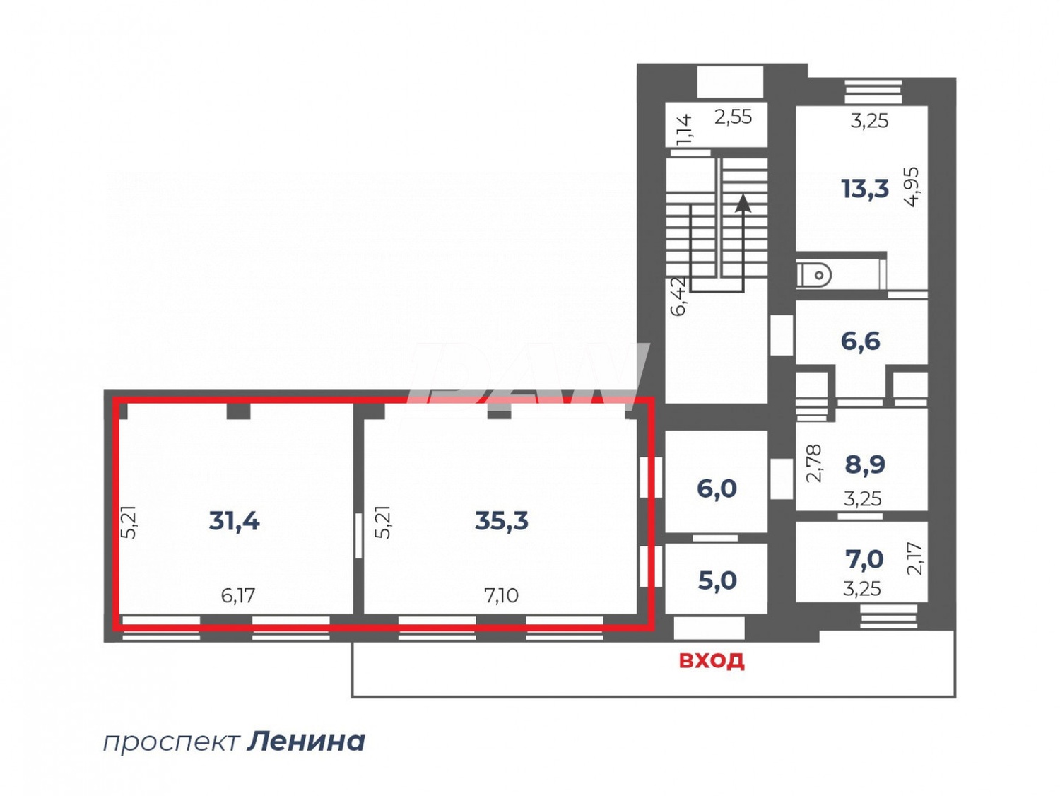 Помещение свободного назначения 76 м²