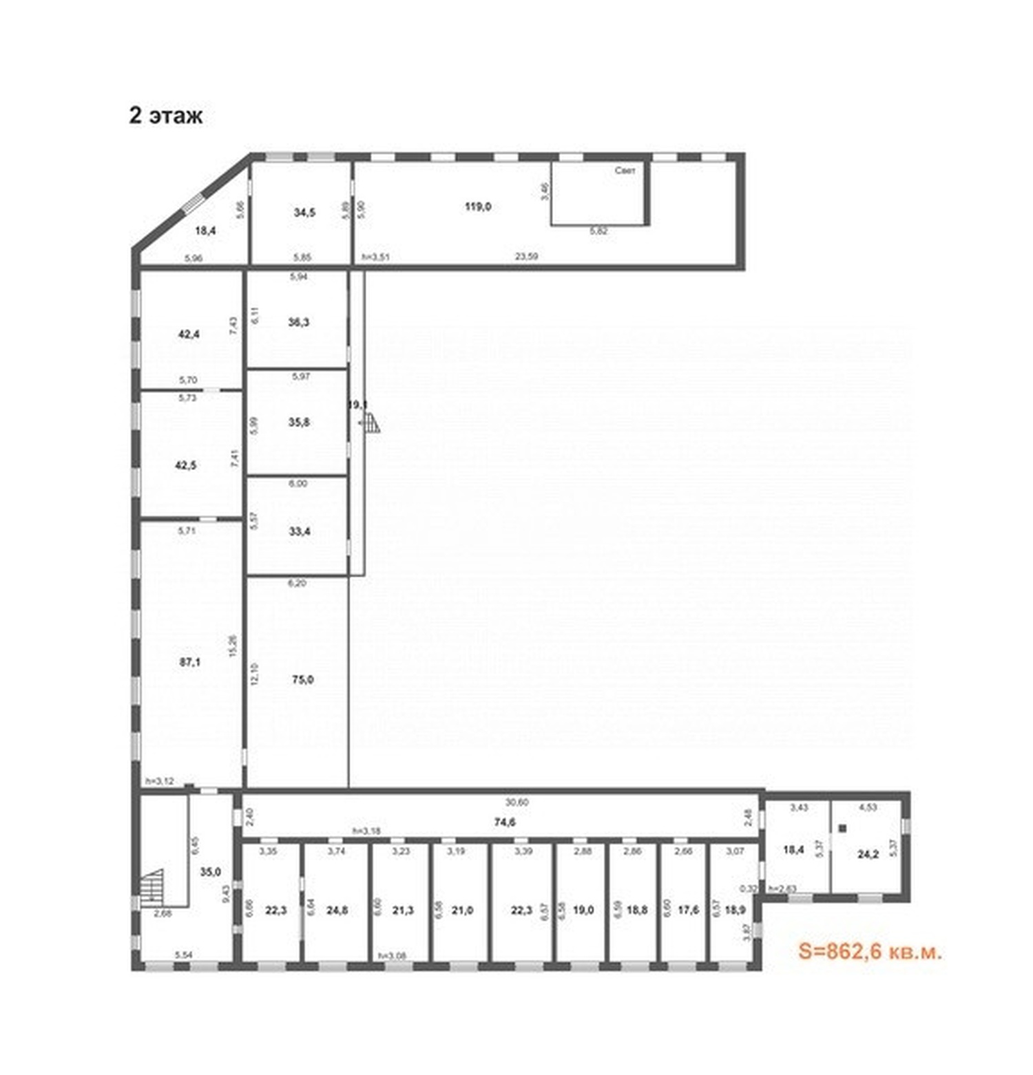 Производственное помещение 3826 м²