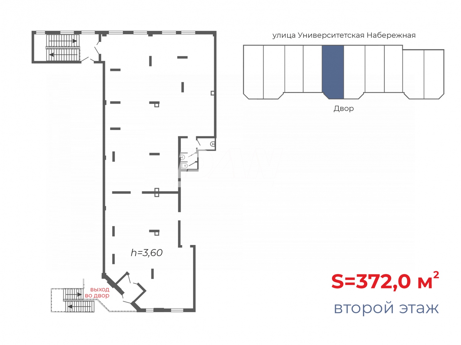 Торговая площадь 372 м²