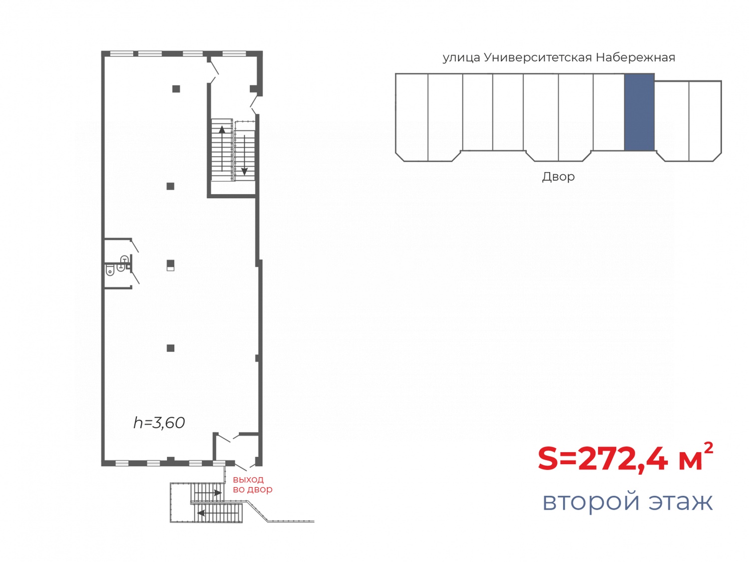 Торговая площадь 272,4 м²