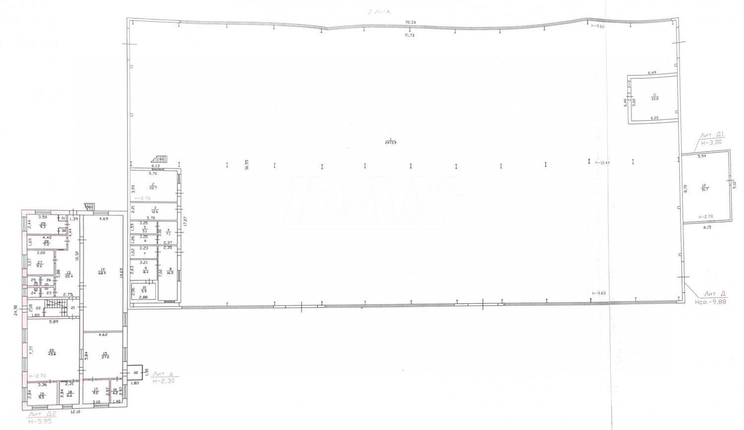 Производственное помещение 2580 м²