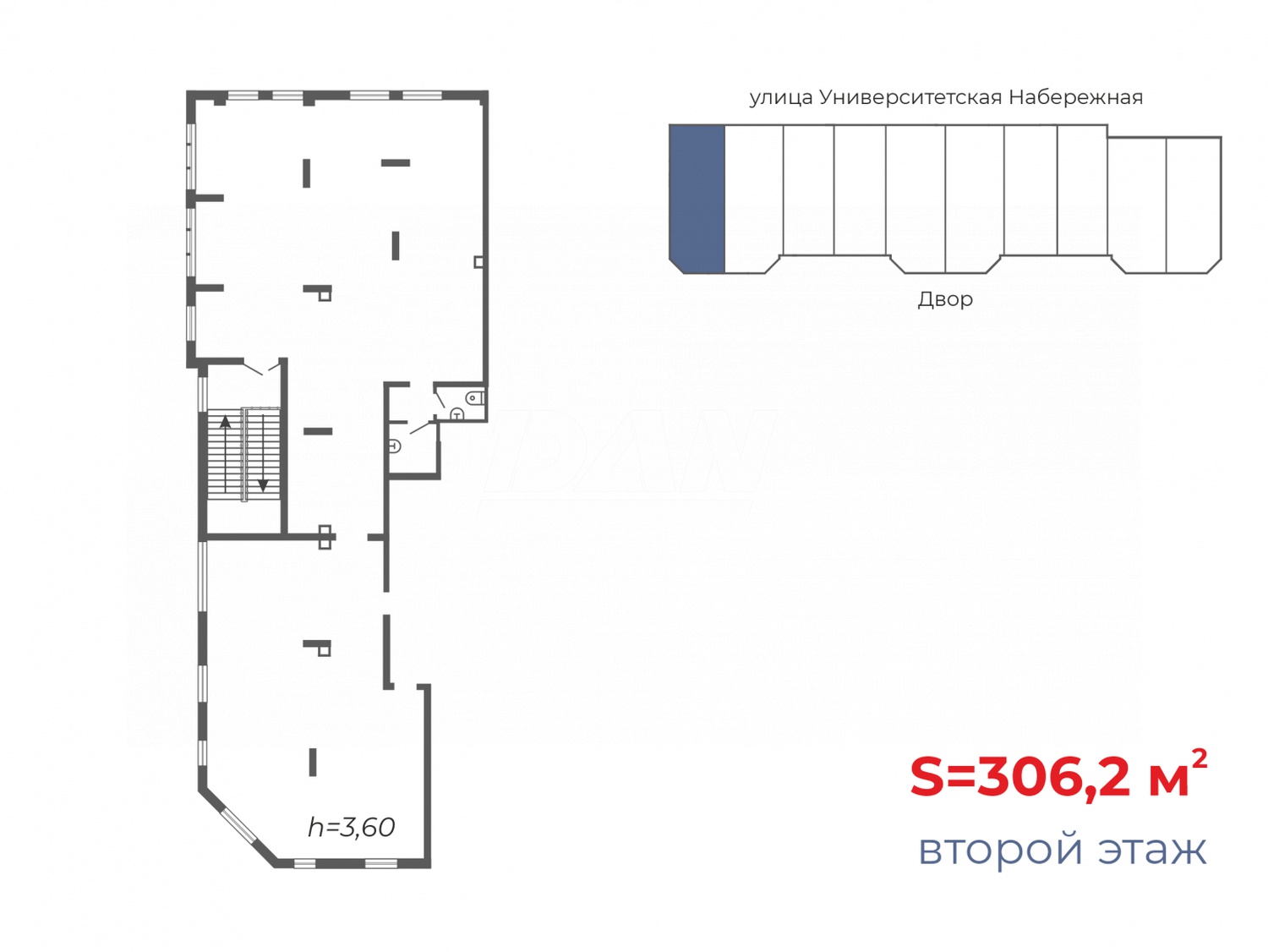 Торговая площадь 306,2 м²