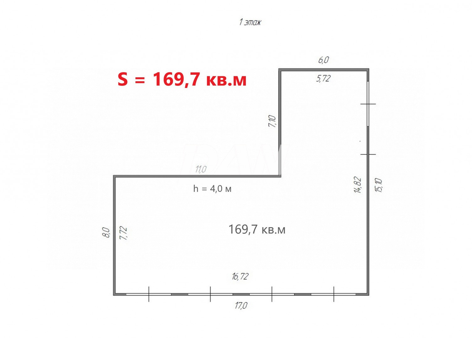 Помещение свободного назначения 1107 м²