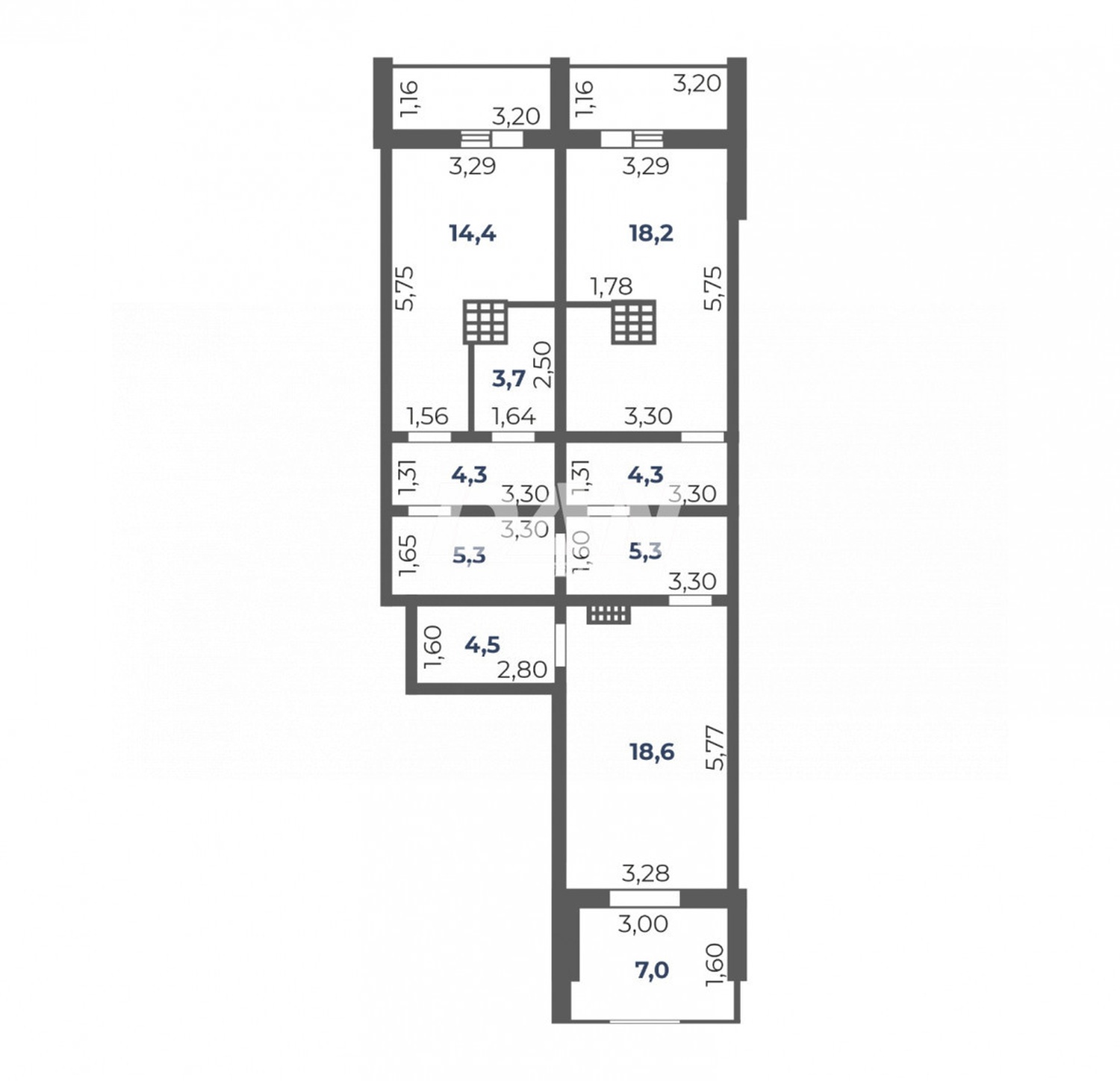Помещение свободного назначения 93 м²