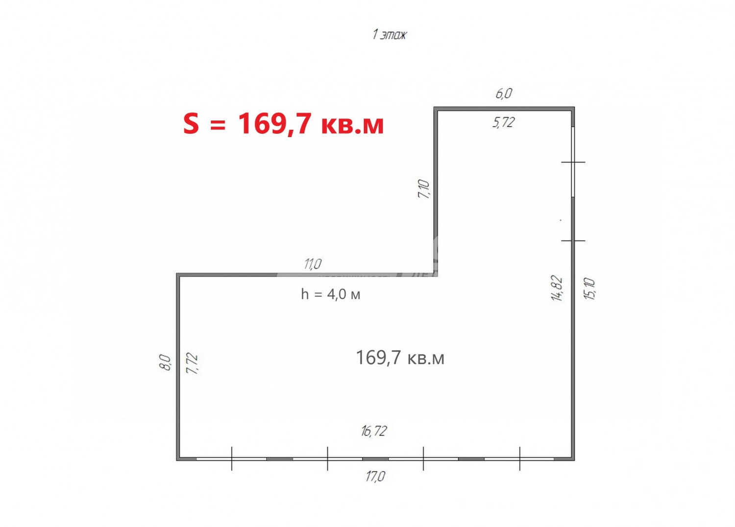 Помещение свободного назначения 1107 м²