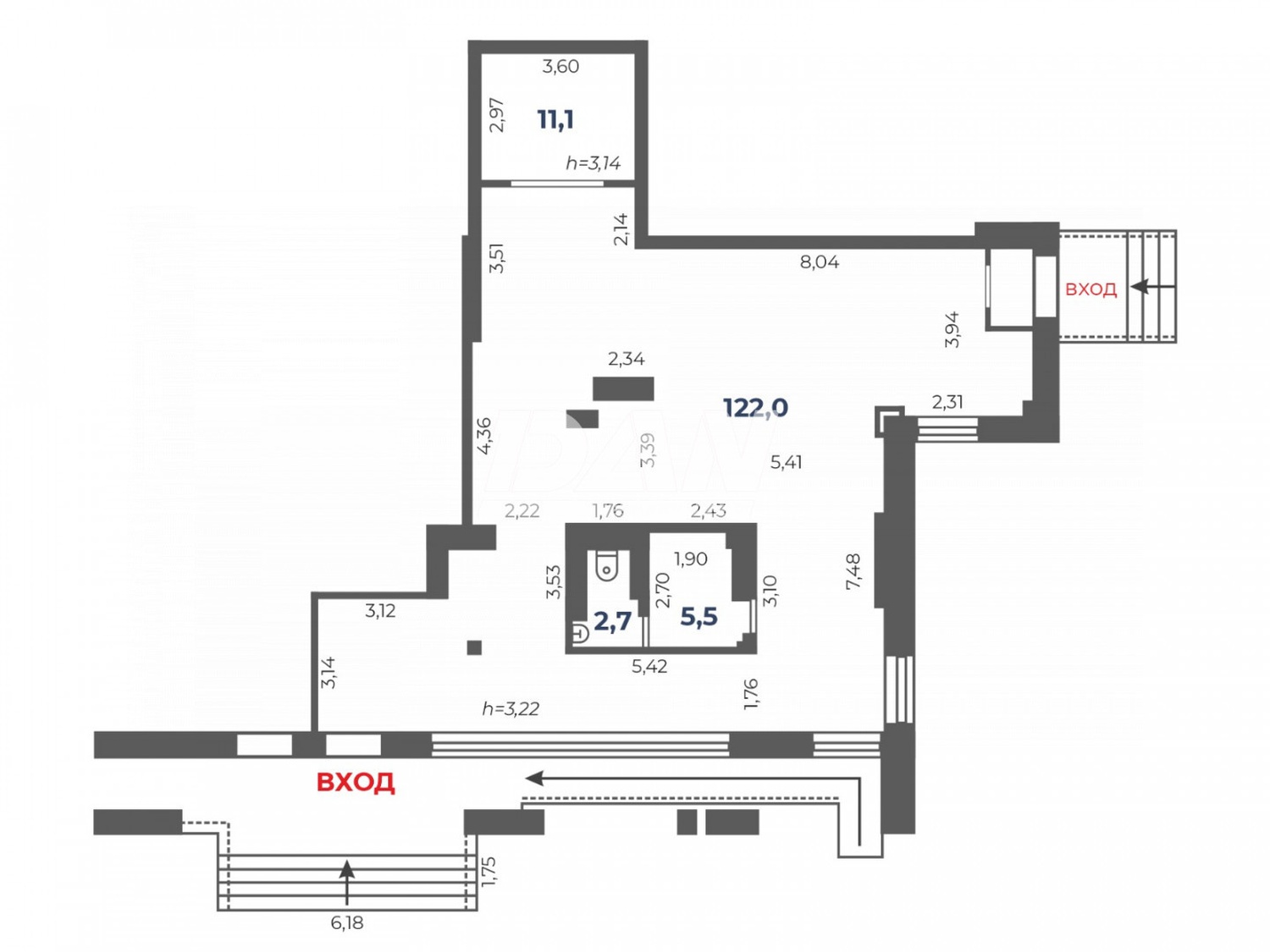 Торговая площадь 143,1 м²