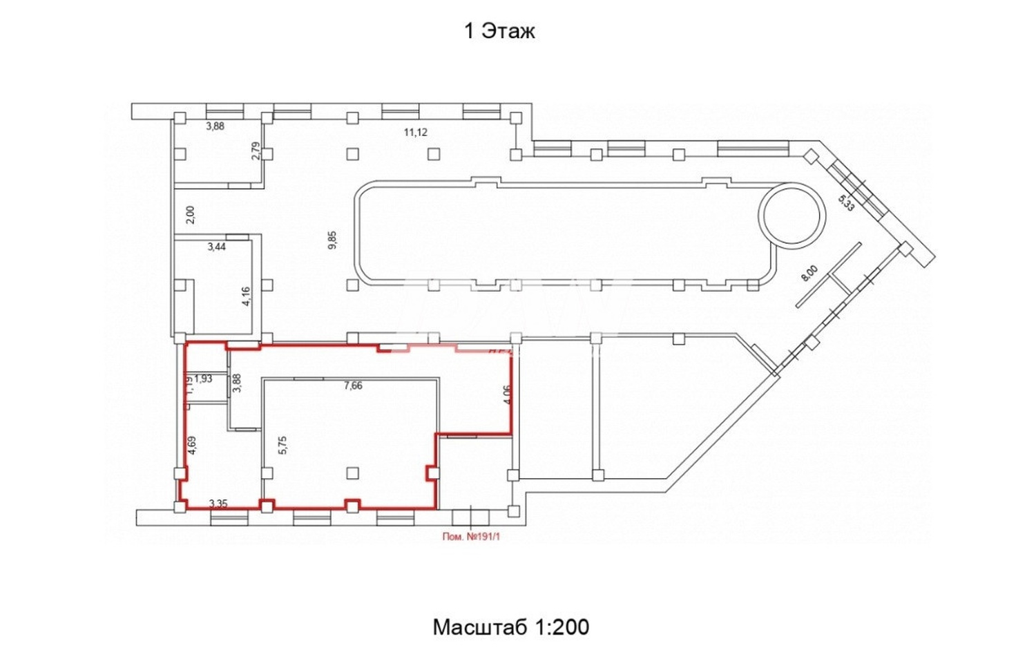 Торговая площадь 94,2 м²