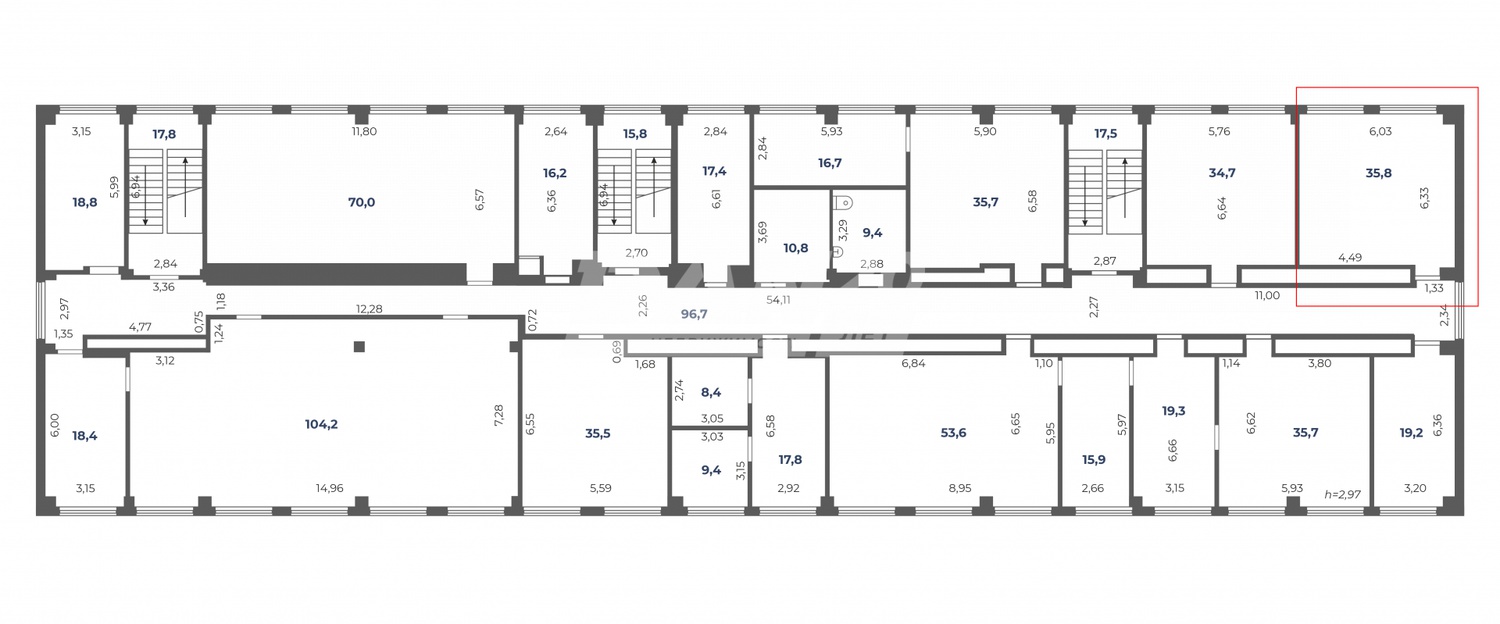 Офис 35,8 м²
