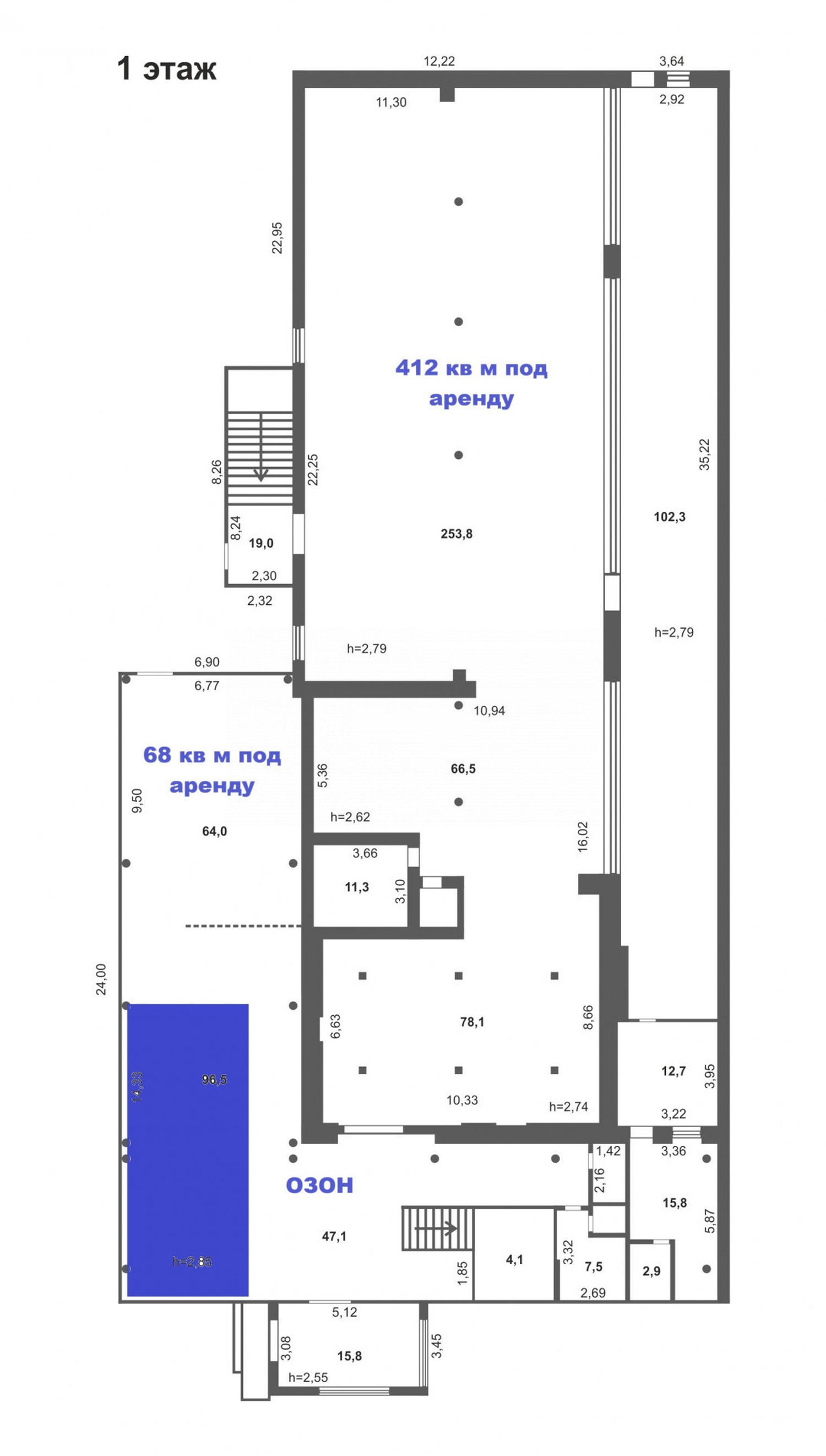 Торговое помещение 514 м²