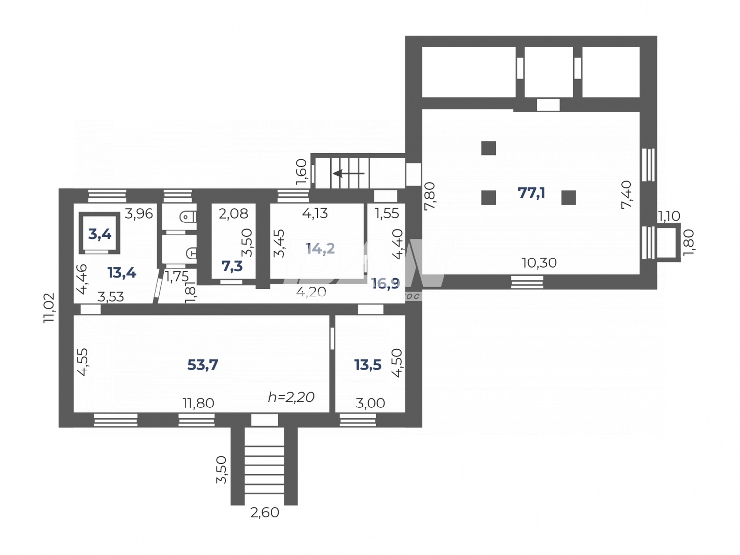 Помещение свободного назначения 188,4 м²