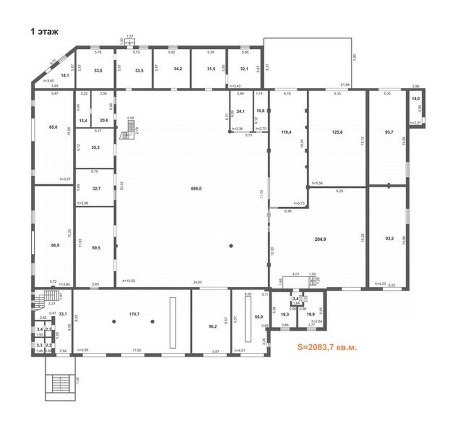 Производственное помещение 3826 м²