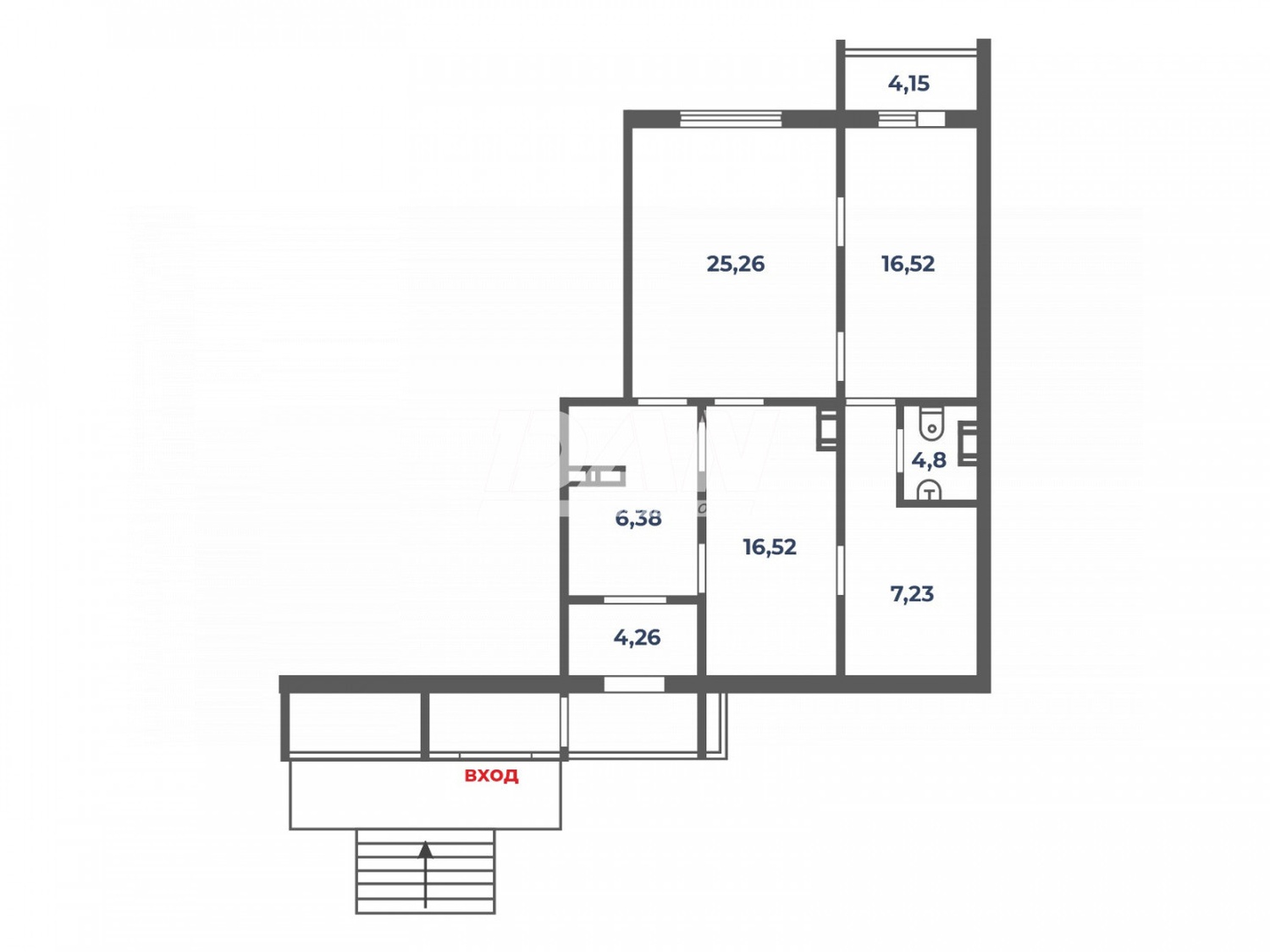 Торговое помещение 83 м²