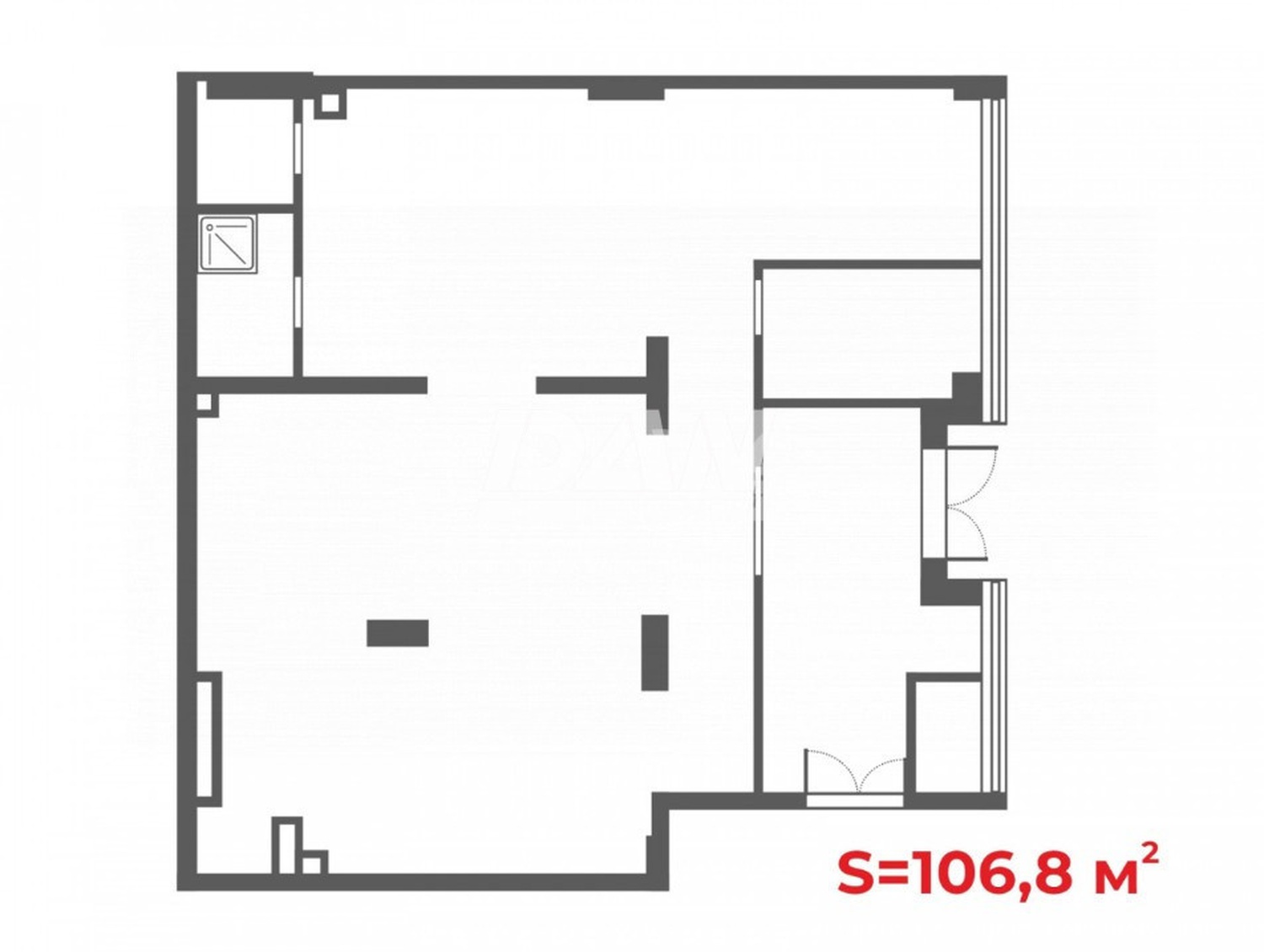 Помещение свободного назначения 106 м²