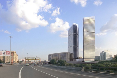 Сбербанк может получить за долги два здания недостроенного бизнес-центра на Кутузовском проспекте