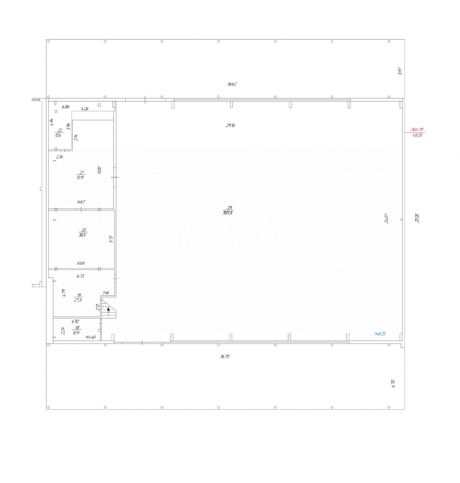 Производственное помещение 1178,5 м²