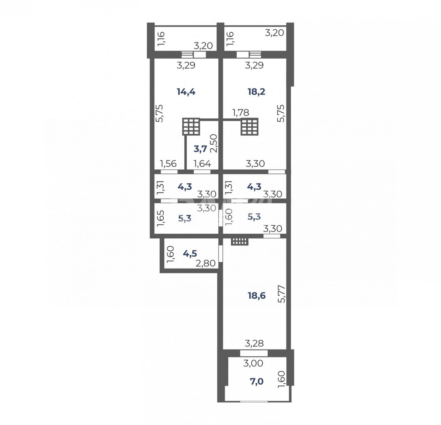 Помещение свободного назначения 93 м²