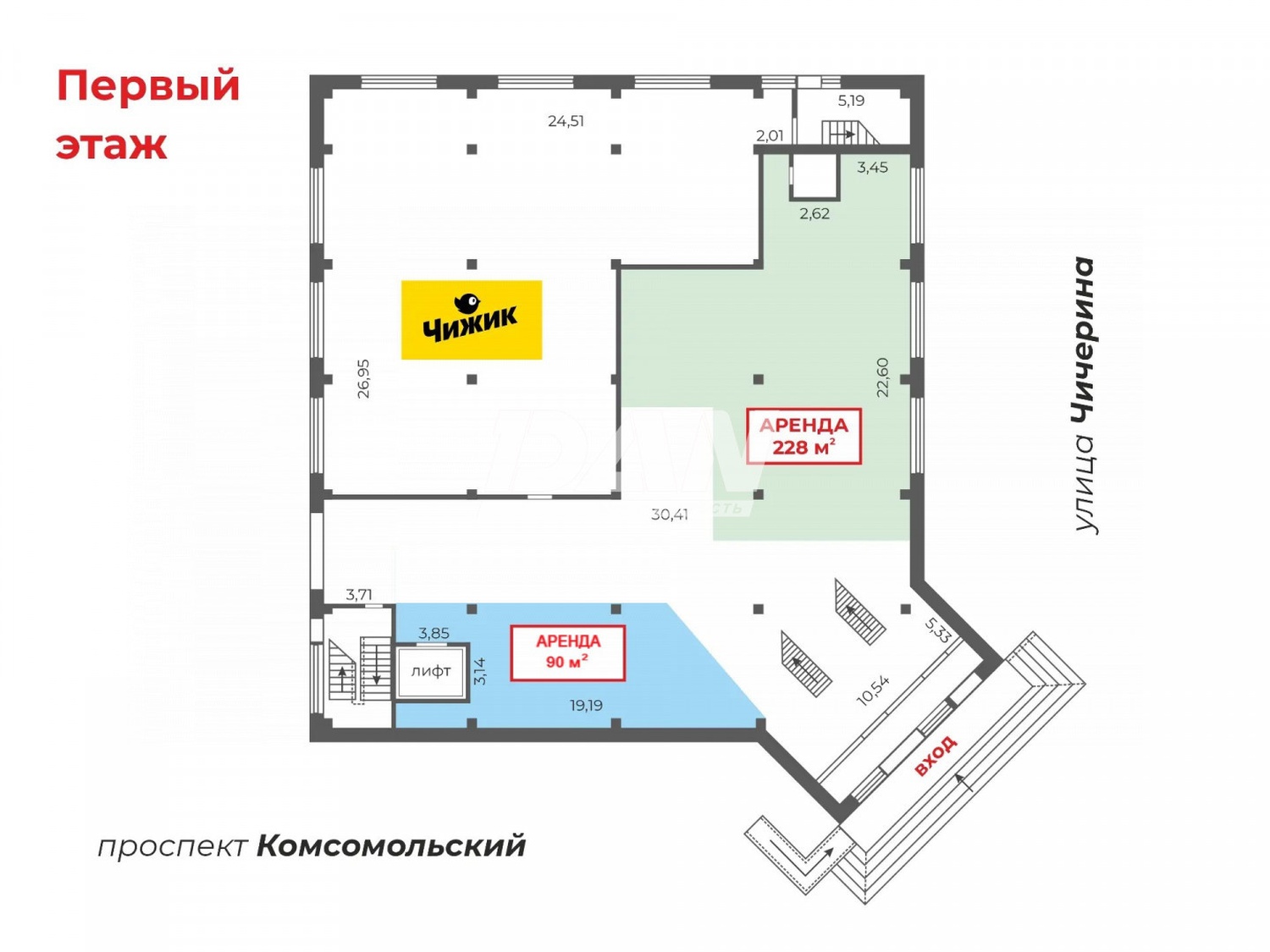 Помещение свободного назначения 90 м²