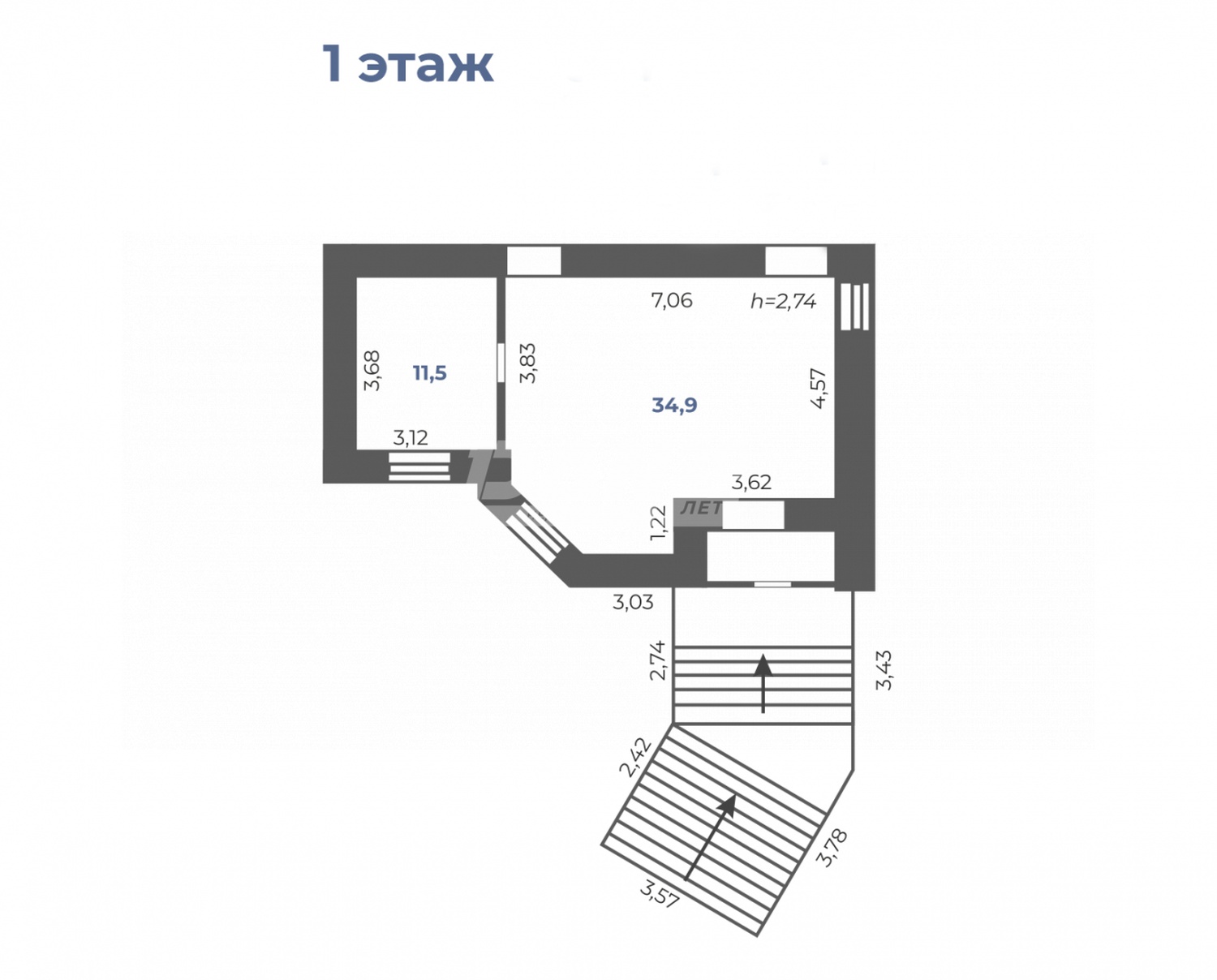 Торговое помещение 60 м²