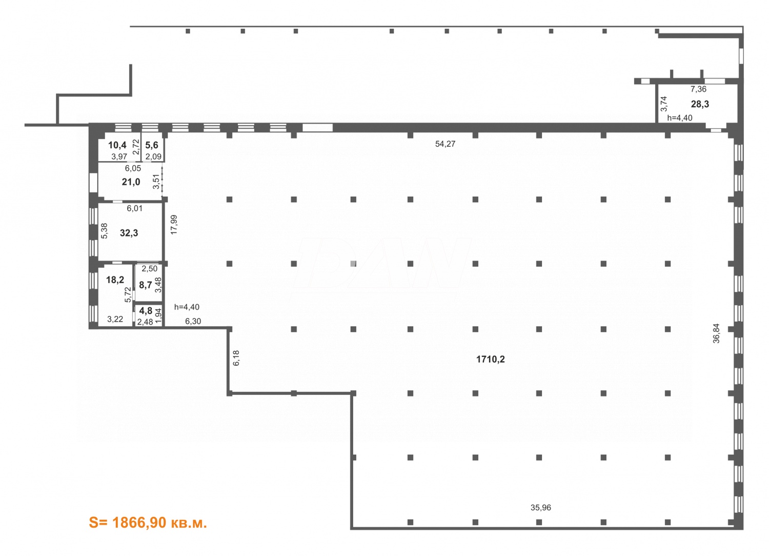 Склад 1867 м²