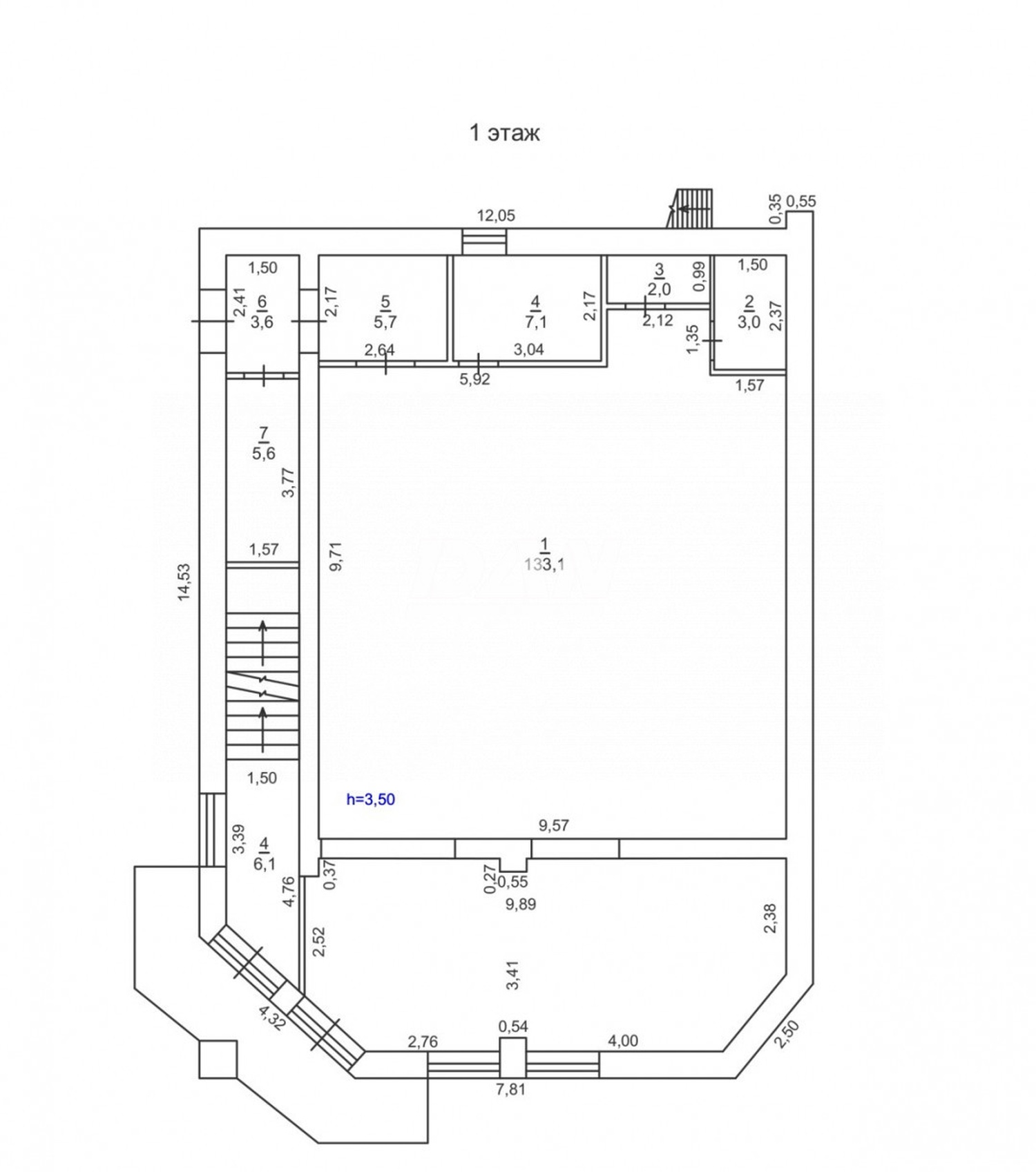 Торговая площадь 344,9 м²