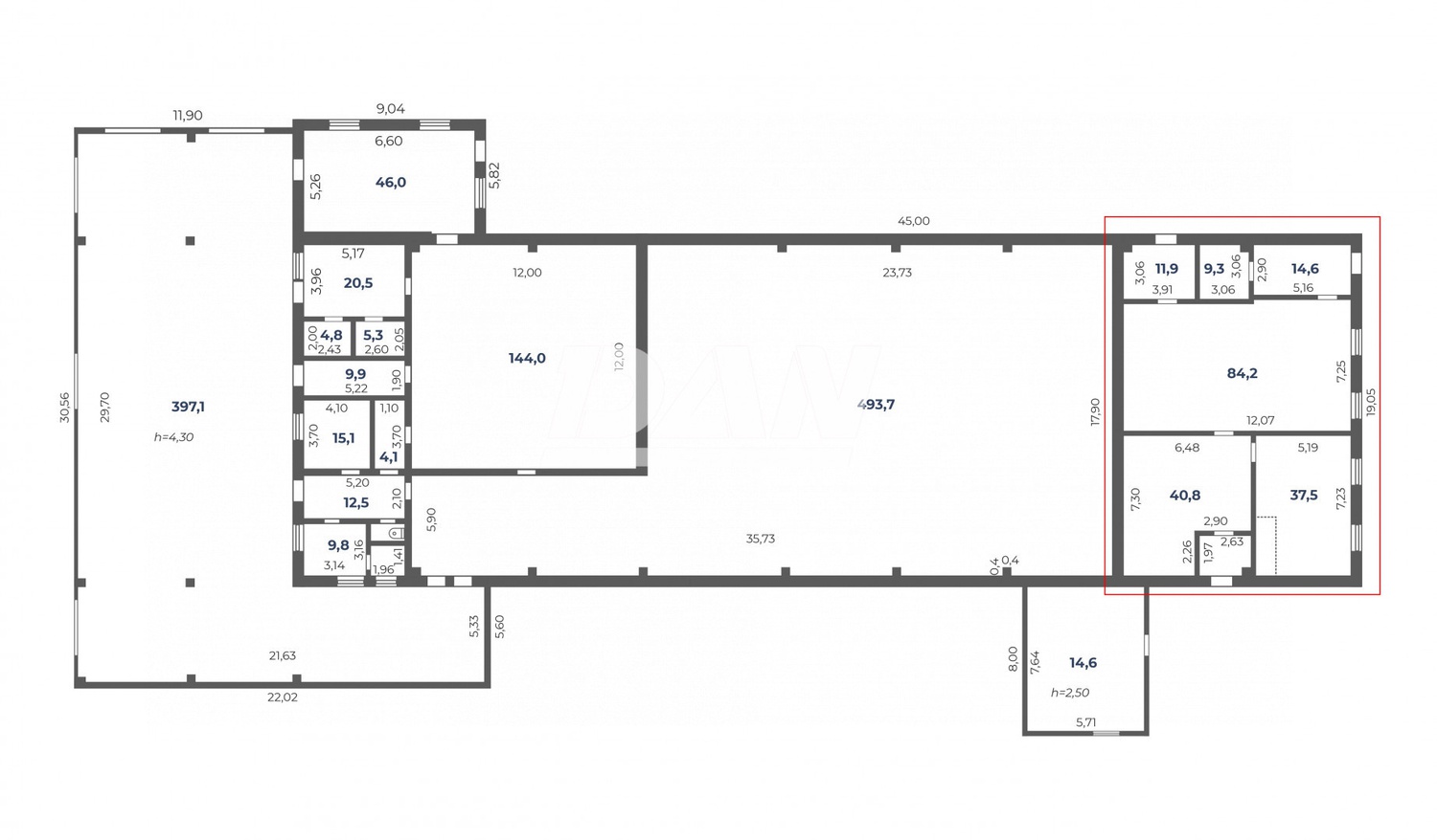 Производственное помещение 199 м²