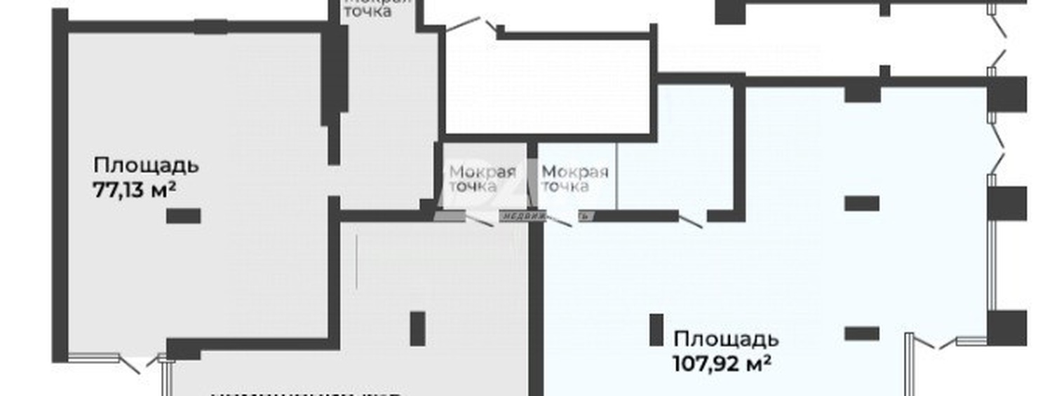 Помещение свободного назначения 77,1 м²