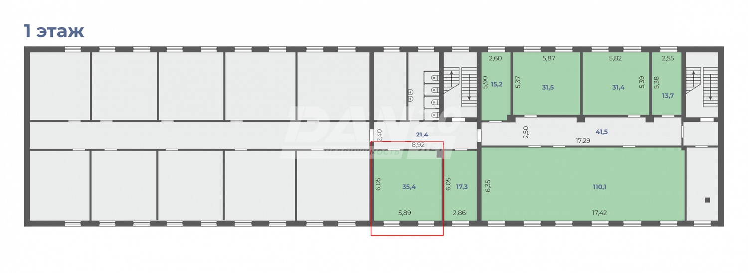 Офис 35,4 м²