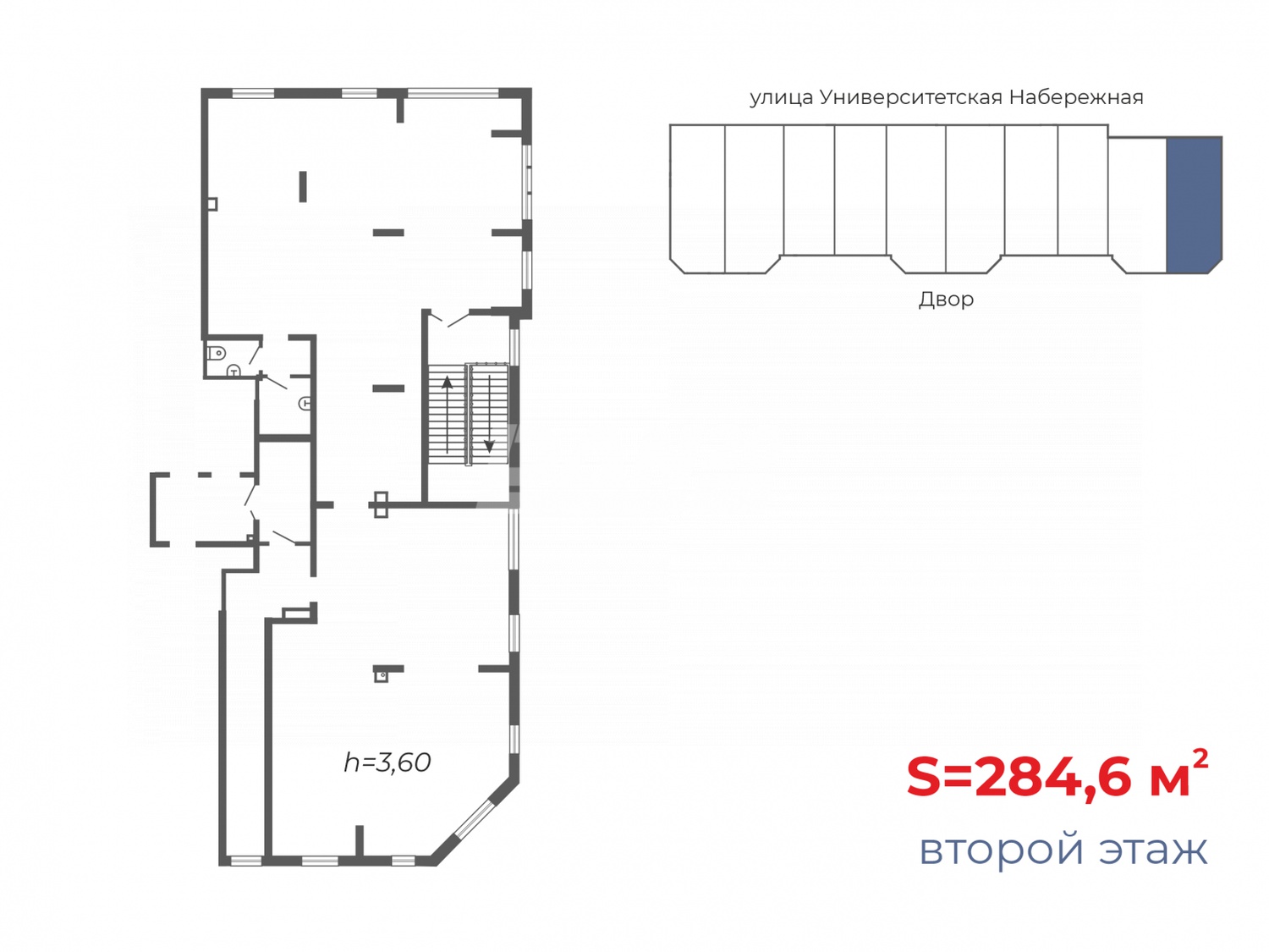 Торговая площадь 284,6 м²