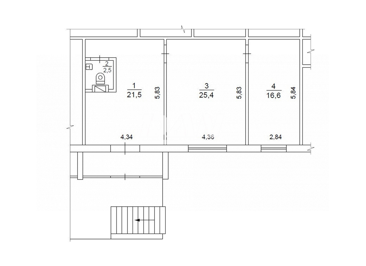 Помещение свободного назначения 71 м²