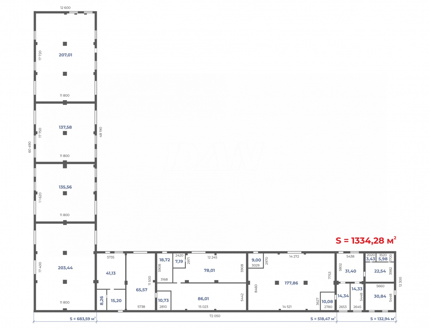 Земельный участок 14500 м²