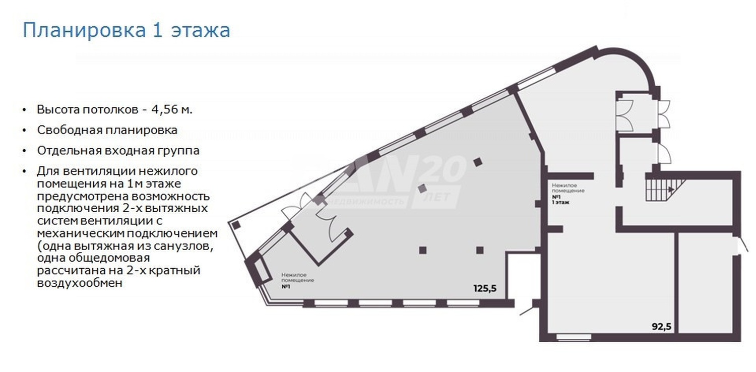 Торговая площадь 599,7 м²